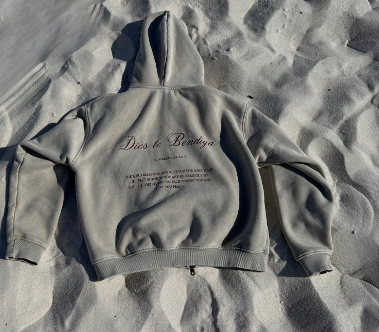 Dios te Bendiga Numbers Zip-Up